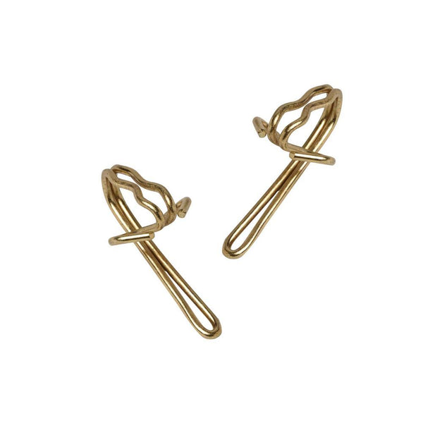Pack of 20 Brass Metal Curtain Hooks - Ideal
