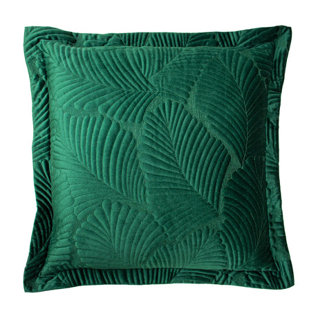 Palmeria 100% Cotton Velvet Emerald Cushion Cover 60cm x 60cm - additional product view 1