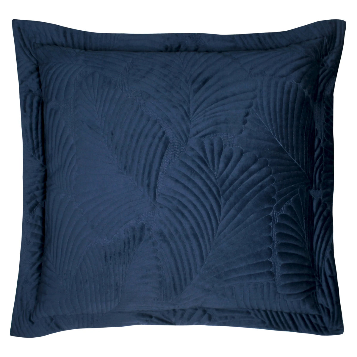 Palmeria 100% Cotton Velvet Navy Cushion Cover 60cm x 60cm - additional product view 1