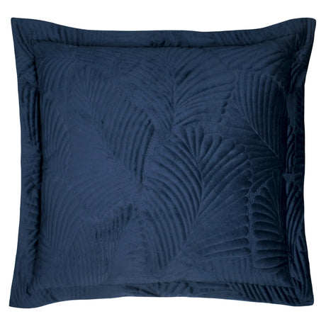 Palmeria 100% Cotton Velvet Navy Cushion Cover 60cm x 60cm - additional product view 1