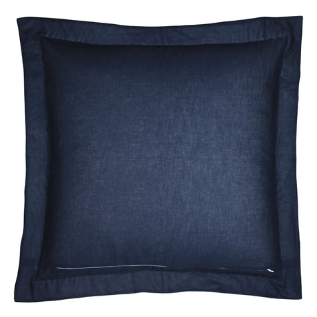 Palmeria 100% Cotton Velvet Navy Cushion Cover 60cm x 60cm - additional product view 2