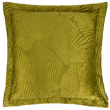 Palmeria Quilted 100% Cotton Velvet Moss Cushion Cover 60cm x 60cm - additional product view 1