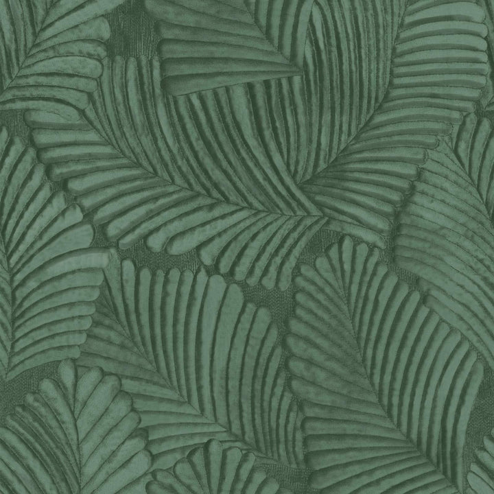 Palmeria Vinyl Wallpaper Emerald - Ideal
