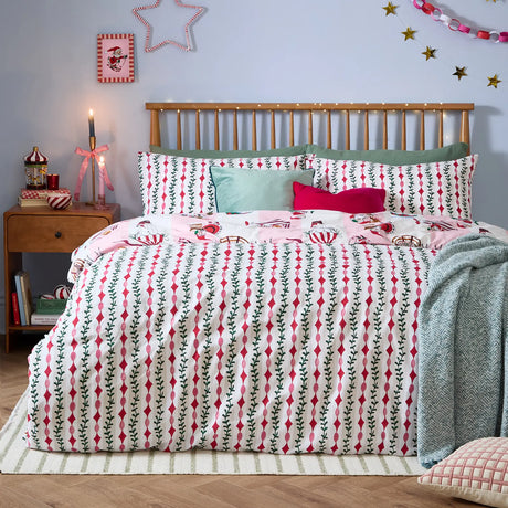 Passport to the North Pole Christmas Reversible Duvet Cover Set image 2