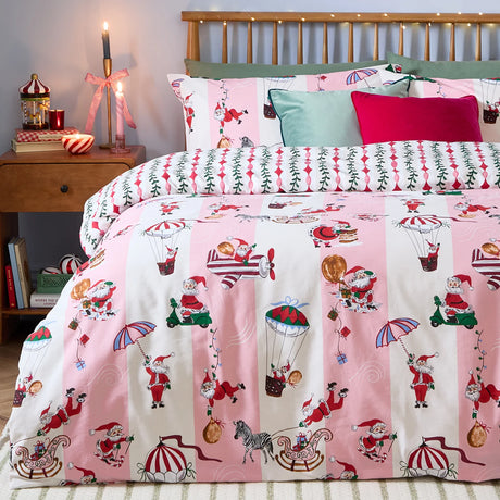 Passport to the North Pole Christmas Reversible Duvet Cover Set image 4