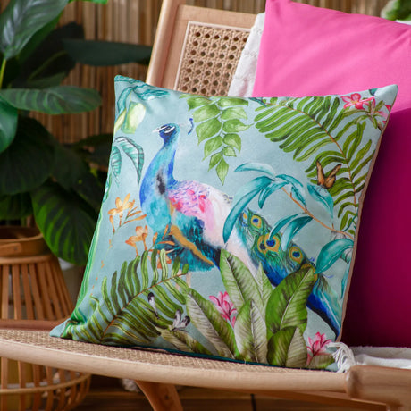 Peacock Outdoor Cushion Cover 43cm x 43cm - additional product view 1