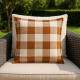 Chesil Check Outdoor Cushion Cover / Filled Cushion 20" x 20" (50cm x 50cm) by Yard