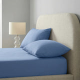 Percale 180 Thread Count Extra Deep Fitted Sheet 40cm Deep - Blue