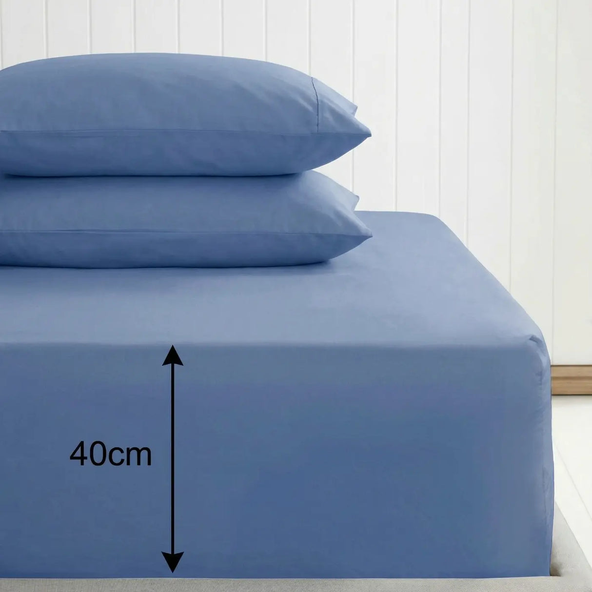Percale 180 Thread Count Extra Deep Fitted Sheet 40cm Deep 3