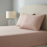 Percale 180 Thread Count Extra Deep Fitted Sheet 40cm Deep - Blush