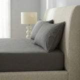 Percale 180 Thread Count Extra Deep Fitted Sheet 40cm Deep - Charcoal