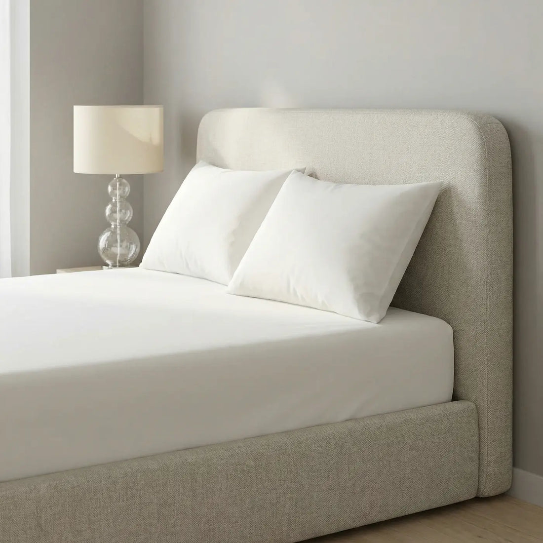 Percale 180 Thread Count Extra Deep Cream Fitted Sheet 40cm Deep