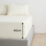Percale 180 Thread Count Extra Deep Fitted Sheet 40cm Deep 15