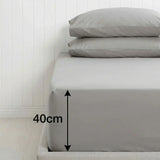 Percale 180 Thread Count Extra Deep Fitted Sheet 40cm Deep 19