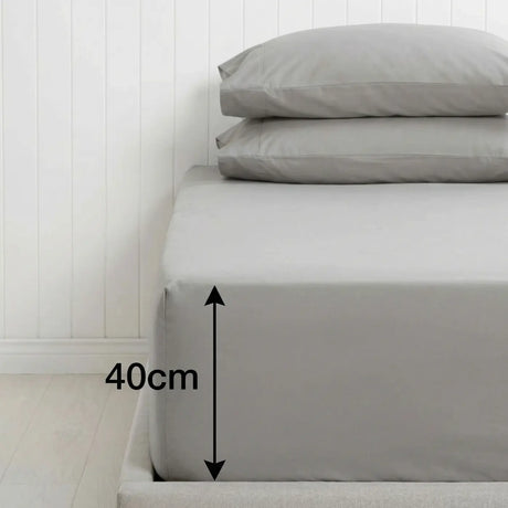 Percale 180 Thread Count Extra Deep Fitted Sheet 40cm Deep 19