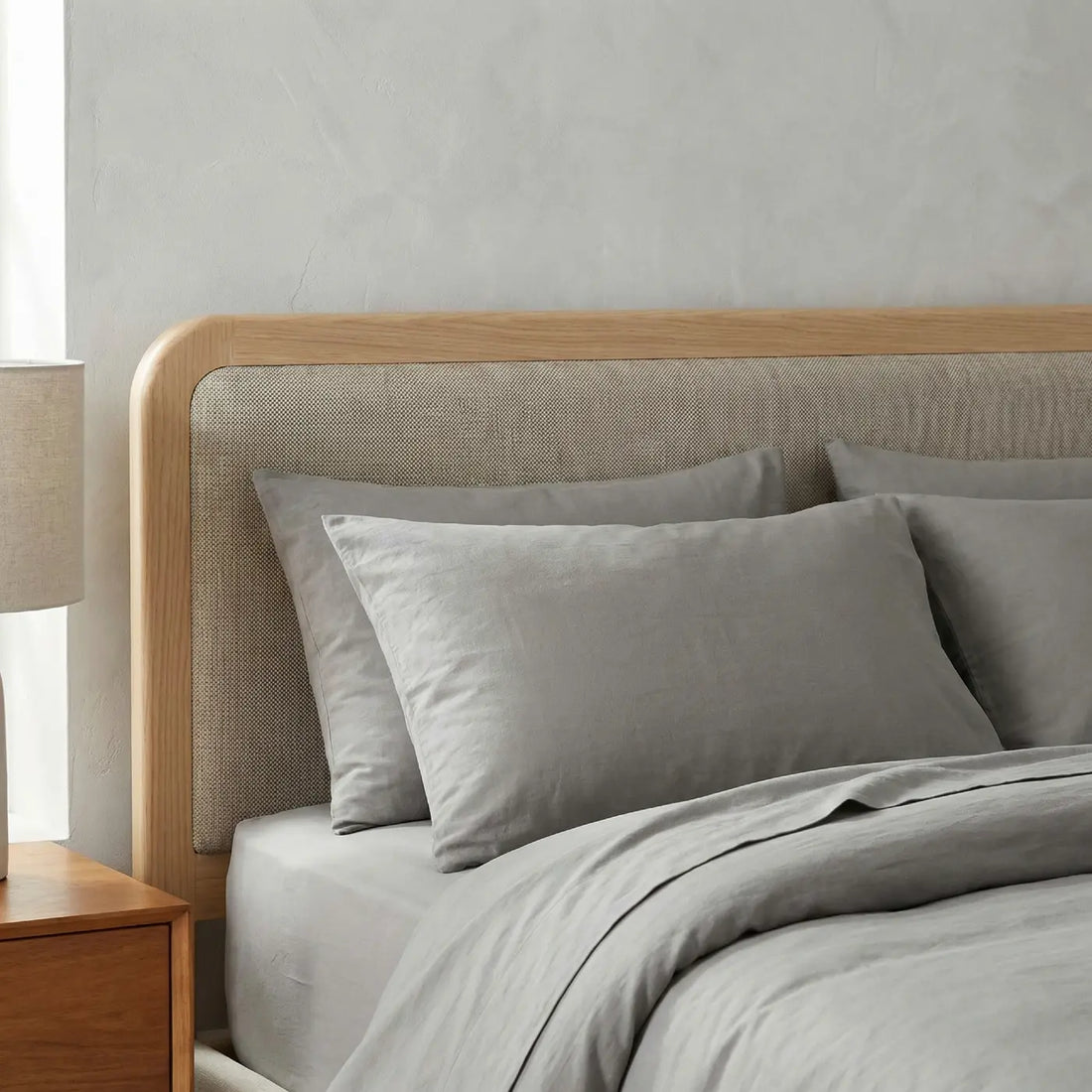 Percale 180 Thread Count Pillowcase Pair - Grey