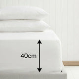 Percale 180 Thread Count Extra Deep Fitted Sheet 40cm Deep 23