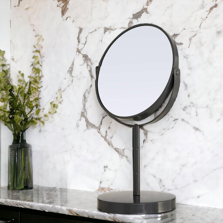 Petite Grey Swivel Pedestal Mirror - Ideal