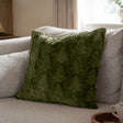 Pines Faux Fur Cushion Cover Forest Green 50 x 50cm - image 1