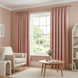 Essential 95% Blackout Tape Top Pencil Pleat Curtains - Pink