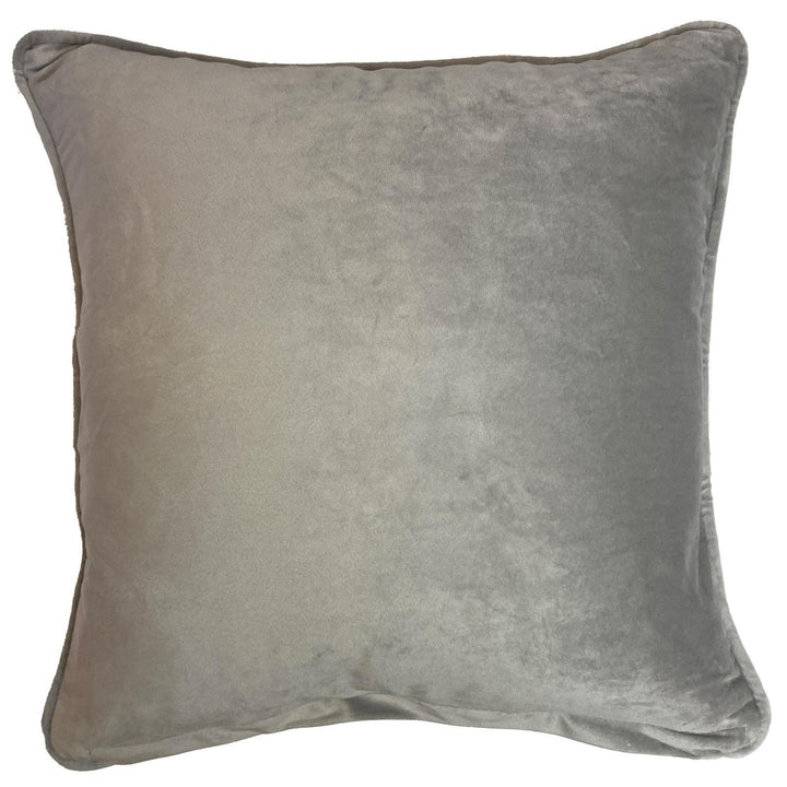 Piped Velvet Duck Egg & Silver Cushion Cover 17" x 17" - Ideal