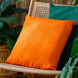 Plain Outdoor Orange Cushion Cover 43cm x 43cm - additional product view 1