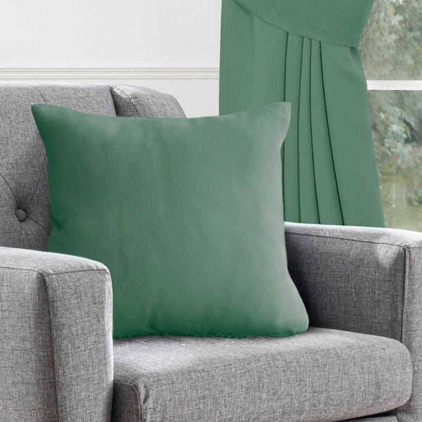 Plain Woven Green Cushion Cover 17" x 17" - Ideal