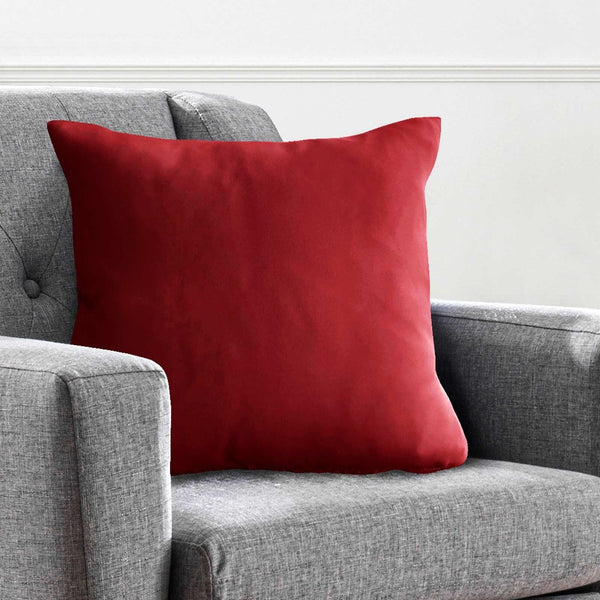 Plain Woven Red Cushion Cover 17" x 17" - Ideal