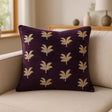 Gilded Palms Cushion Cover / Filled Cushion 18" x 18" (45cm x 45cm) - Plum