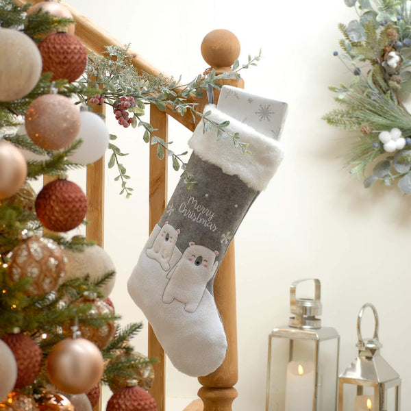 Polar Bear Christmas Stocking - Ideal