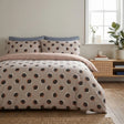 Polka Spot Polycotton Duvet Cover Set - Natural
