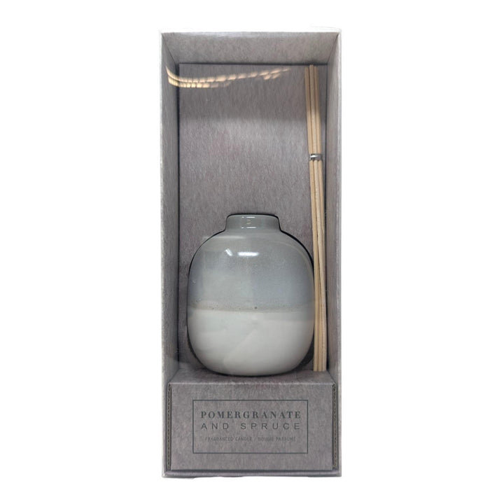 Pomegranate and Spruce Grey Glaze Reed Diffuser - Ideal