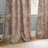 Porcelain Garden Blush Thermal Dimout Pencil Pleat Curtains - additional product view 3