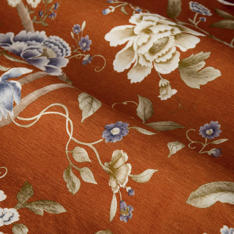Porcelain Garden Rust Thermal Dimout Pencil Pleat Curtains - additional product view 5
