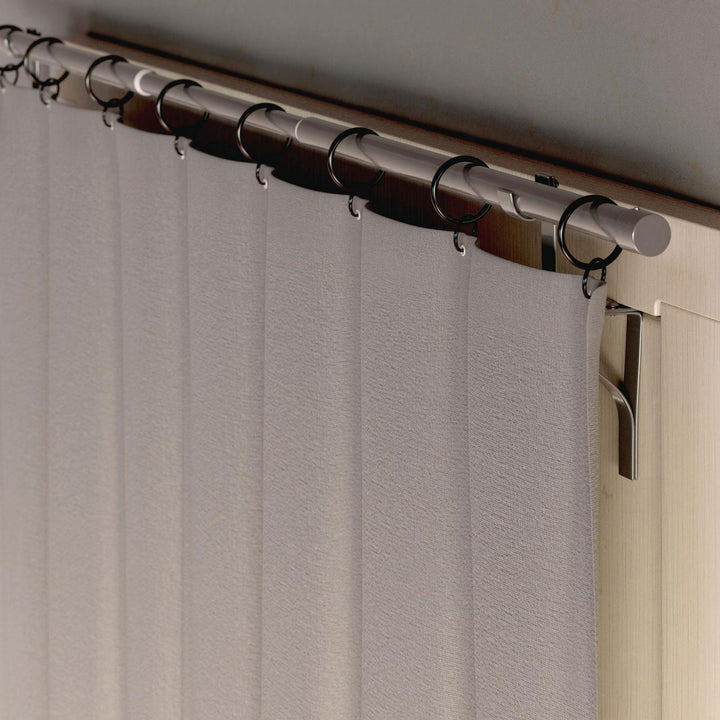 PortePole Extendable Door Curtain Pole Black - Ideal