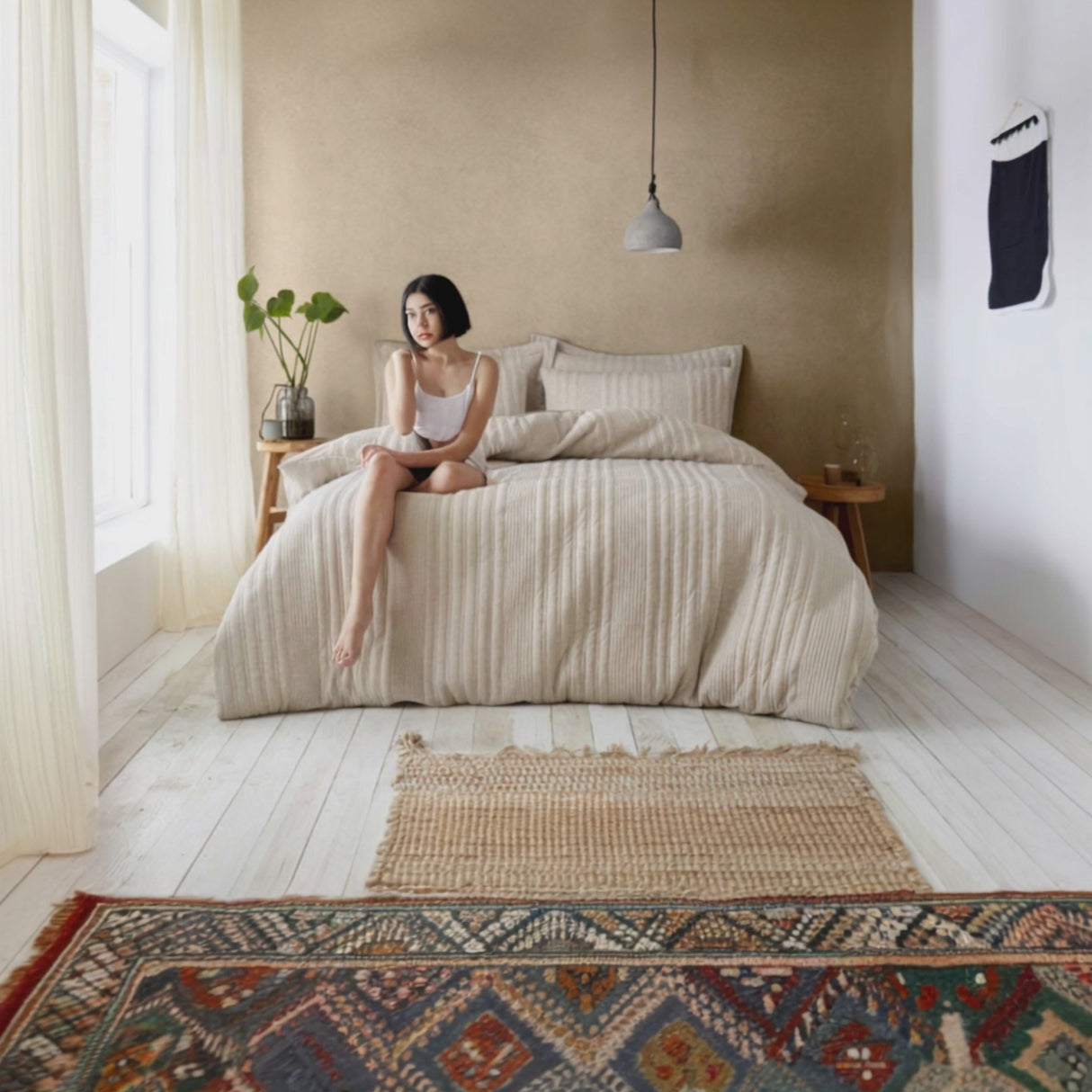 Tamba Jersey Stripe Duvet Cover Set by Pineapple Elephant