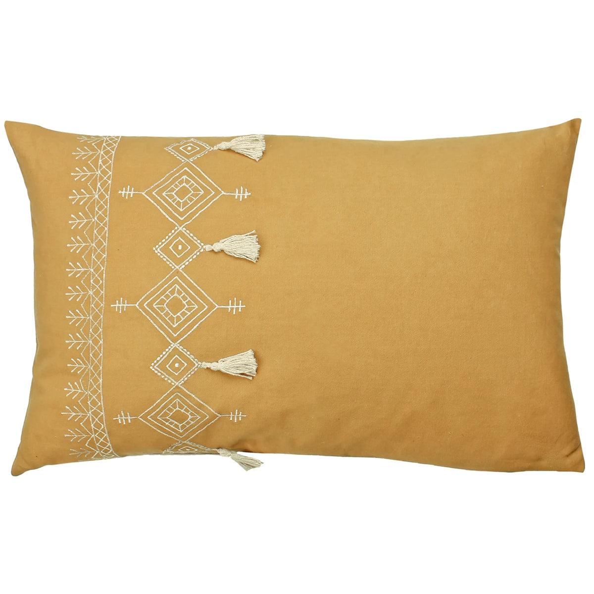 Pritta 100% Cotton Mustard Cushion Cover 40cm x 60cm - additional product view 1