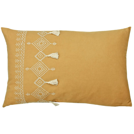 Pritta 100% Cotton Mustard Cushion Cover 40cm x 60cm - additional product view 1