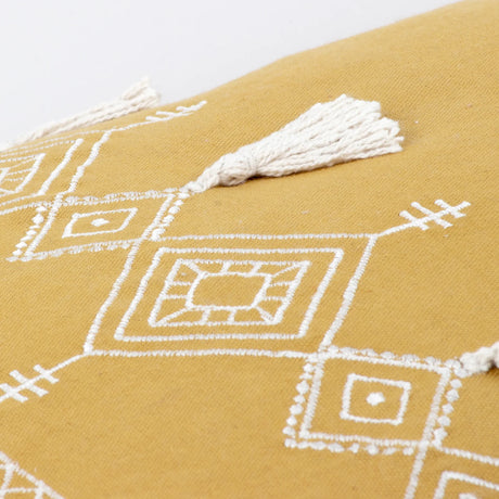 Pritta 100% Cotton Mustard Cushion Cover 40cm x 60cm - additional product view 4