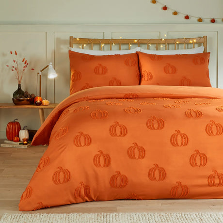 Pumpkin Fields Soft Touch Tufted Duvet Cover Set Multicolour - image 2