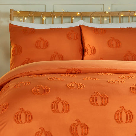 Pumpkin Fields Soft Touch Tufted Duvet Cover Set Multicolour - image 4