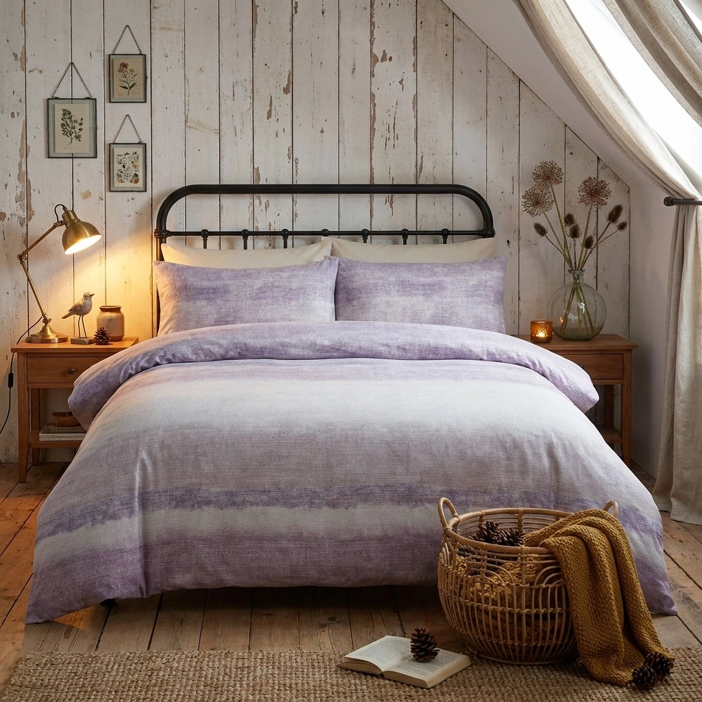 Anson Stripe Flannelette Brushed Cotton Duvet Cover Set 1