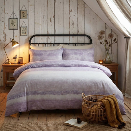 Anson Stripe Flannelette Brushed Cotton Duvet Cover Set 1