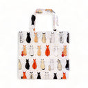 Cats in Waiting Small PVC Tote Bag Totes & Shopping Bags Ulster Weavers   