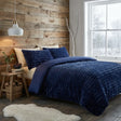 Rabbit Faux Fur Duvet Cover Set - Midnight Blue