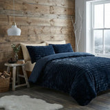 Rabbit Faux Fur Duvet Cover Set - Charcoal