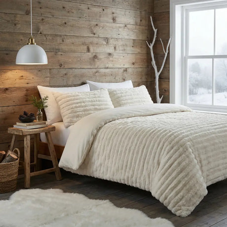 Rabbit Faux Fur Duvet Cover Set 21