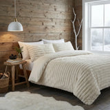 Rabbit Faux Fur Duvet Cover Set - Vanilla