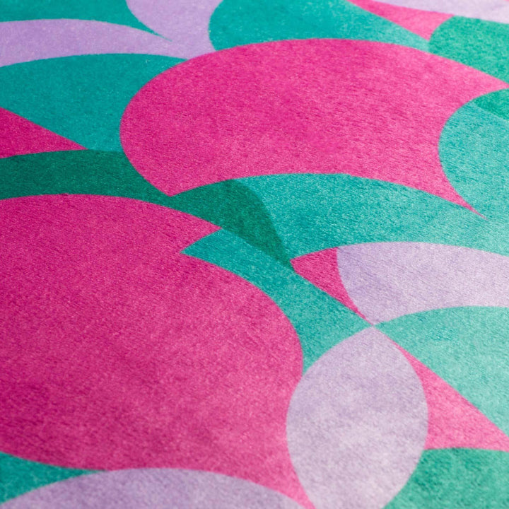 Raeya Art Deco Pink + Jade Cushion Cover 18" x 18" - Ideal