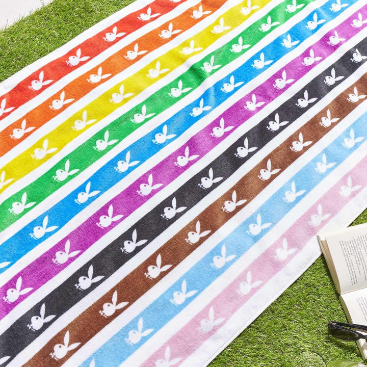 Rainbow Bunny Bright Beach Towel - Ideal